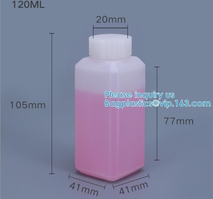 60ml To 1000ml Hdpe Bottle Square Plastic Jar Gem Spice Cookies Powder Cosmetic Cream Honey Water Square Hdpe Small Jar