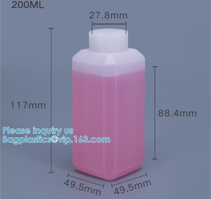 60ml To 1000ml Hdpe Bottle Square Plastic Jar Gem Spice Cookies Powder Cosmetic Cream Honey Water Square Hdpe Small Jar