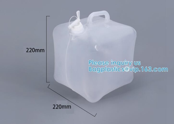 10l 20l Plastic Cubitainer Bag In Box Without Handle Foldable Jerry Can With Holes Tap Water Liquid Square Bucket