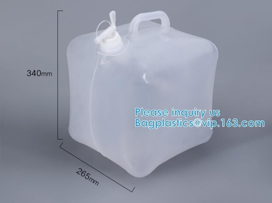 10l 20l Plastic Cubitainer Bag In Box Without Handle Foldable Jerry Can With Holes Tap Water Liquid Square Bucket