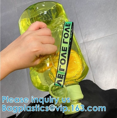 Water Bottles Fitness Gym Sports Jug Big Capacity Plastic eco friendly Water Bottle with Straw Drinking