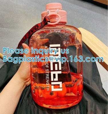 Water Bottles Fitness Gym Sports Jug Big Capacity Plastic eco friendly Water Bottle with Straw Drinking