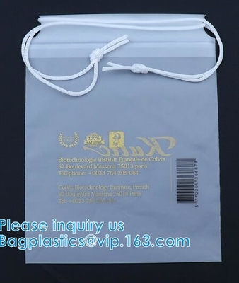 Biodegradable Patient Belonging Bag With Rigid Handle OEM Available, Drawstring bags, hotel laudry sacks