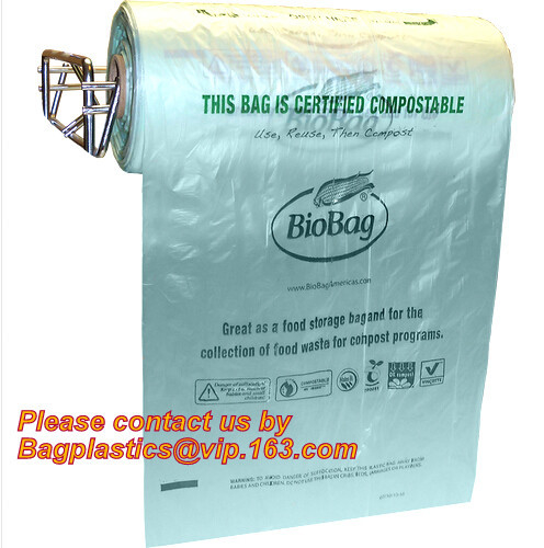 OEM/ODM Accepted Printed Compostable Die Cut Plastic Trash Bags EN13432 BPI OK Home ASTM D6400 Certified