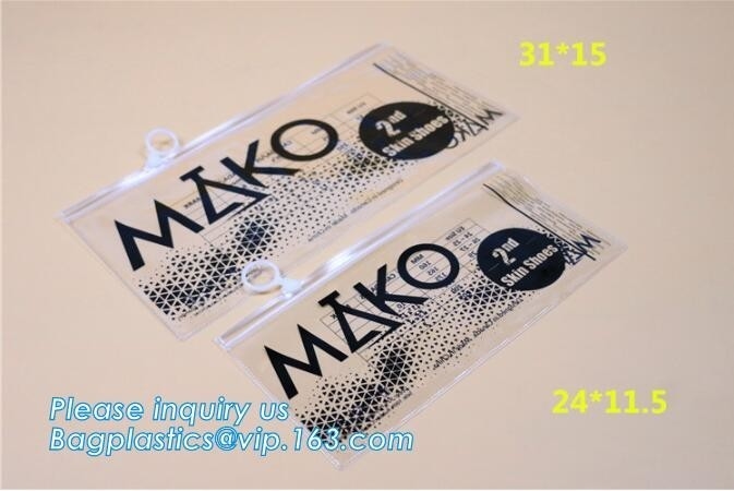 Zip lockkk Zipper Slider Bags Heavy Duty, MultiFunctional clear zipper slider pvc bikini packing swimming bag, frosted swim