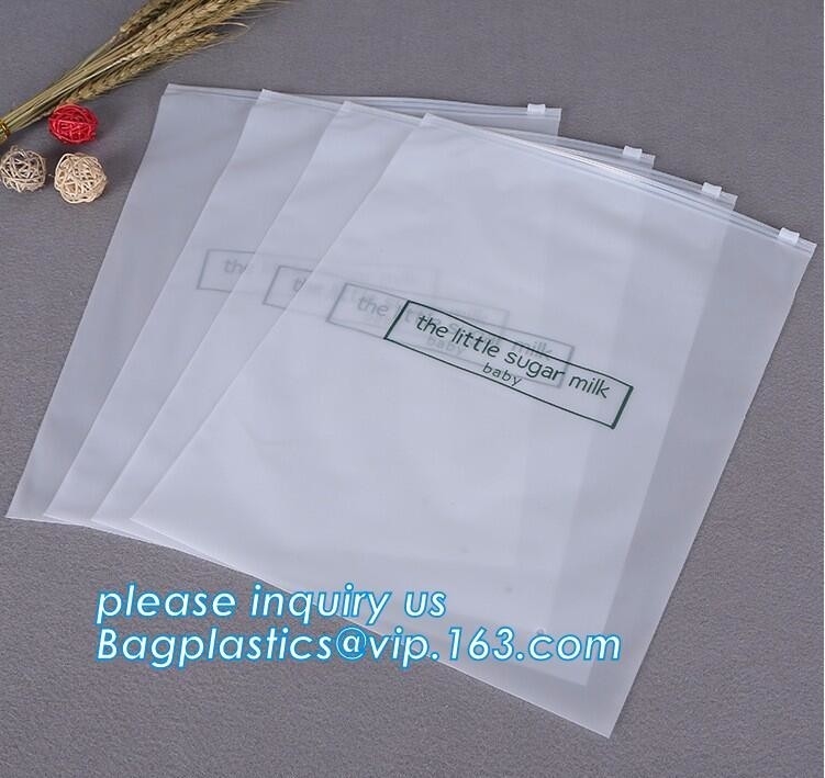 Bottom Gusset Slider Zipper Bags Garment Packaging Pouch Ziplockk Swimwear Clothing