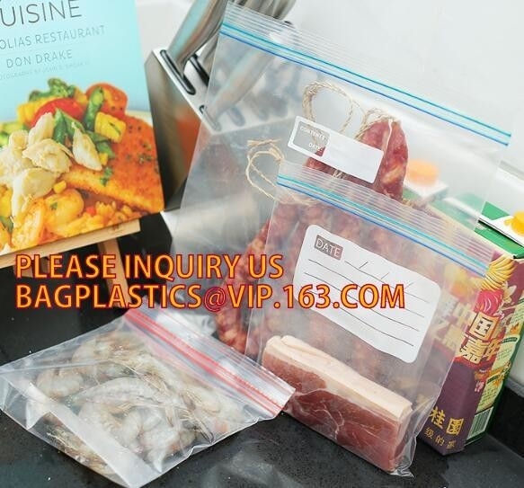 Merchandise Bags zipper transparent pure color bag, FDA Color zipper sandwich reclosable bag, Zip lockkk bag with double co