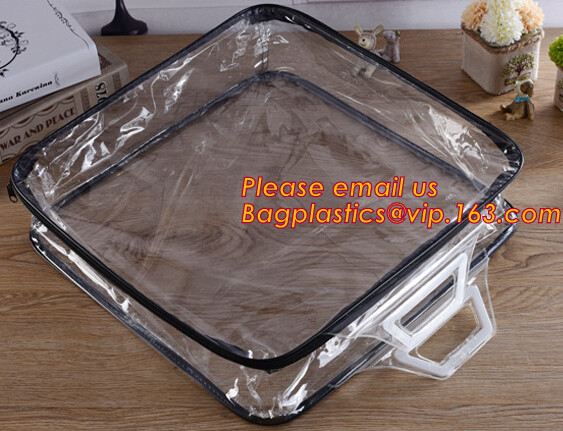 Eco-friendly wholesale travel cosmetic bag clear zipper pvc cosmetic bag for women