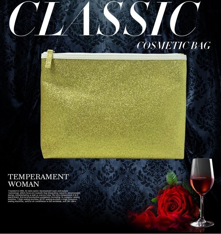 have fashion sense bag,classic cosmetic bag,space utilization,Pvc Document Clear Plastic Snap Button File Bag bagease