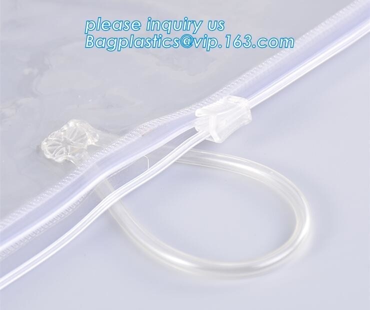 Eco friendly biodegradable compostable slider zipper bag transparent poly swimwear packaging bag/bikini bag green pack