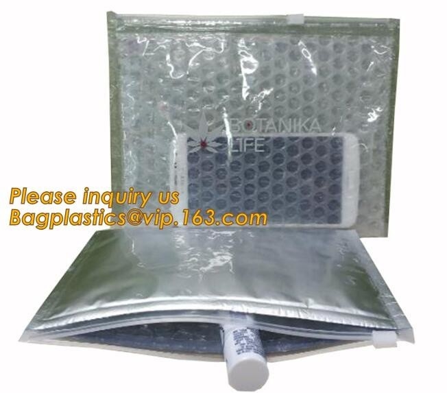 Factory Transparent Cosmetic Zip lockkk clear bubble bags/Hot sale Slider Zipper Bag,wholesale metallic glossy holographic