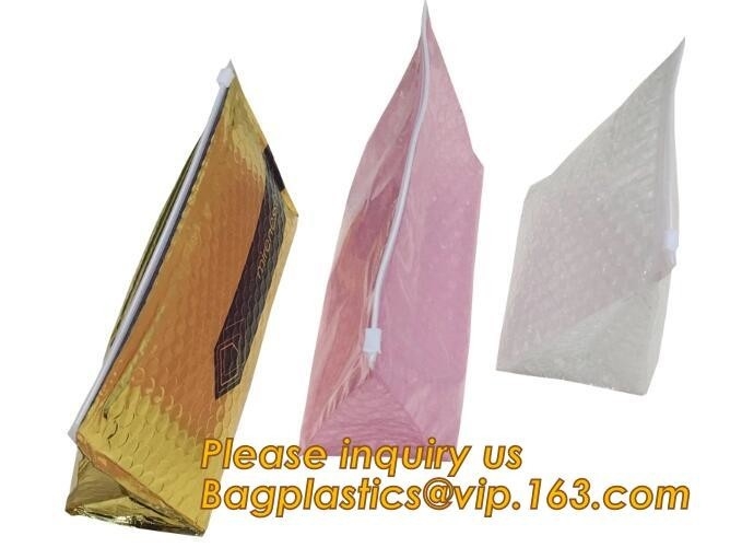 Cosmetic Pink Slider Padded Bag/Silver Zip lockkk Bag With Bubble,Padded Envelopes Cheap Aluminium Foil Zip lockkk Holographic