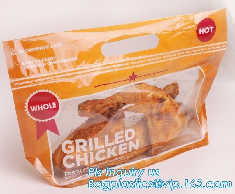 quality fried chicken bag,roasted chicken Ziplockk packaging bag,hot
