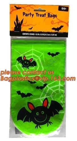 Halloween Candy Bag Basket Trick or Treat Pumpkin Tote Bag for Kids,gift decoration item Halloween cellophane treat bag