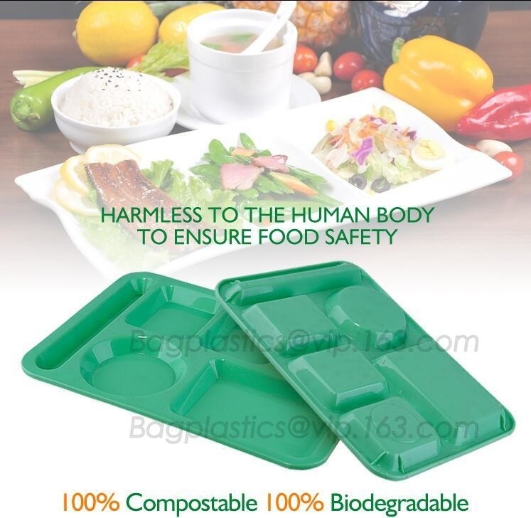fast food boxes custom logo printing, Compostable plastic food container, eco-product renewable 100% compostable PLA foo