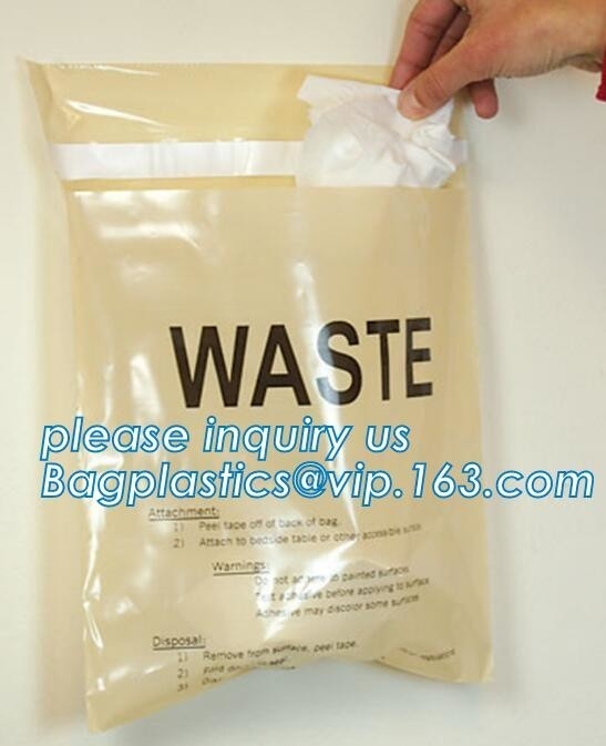 biohazard infectious waste Dustbin liner, 3 wall or 4 wall document pouch, Healthcare Trash Bags, bagplastics, bagease