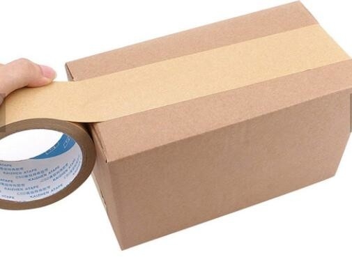 Heavy Packing Scotch Tape Label / Gummed Tape Kraft With PE Coated