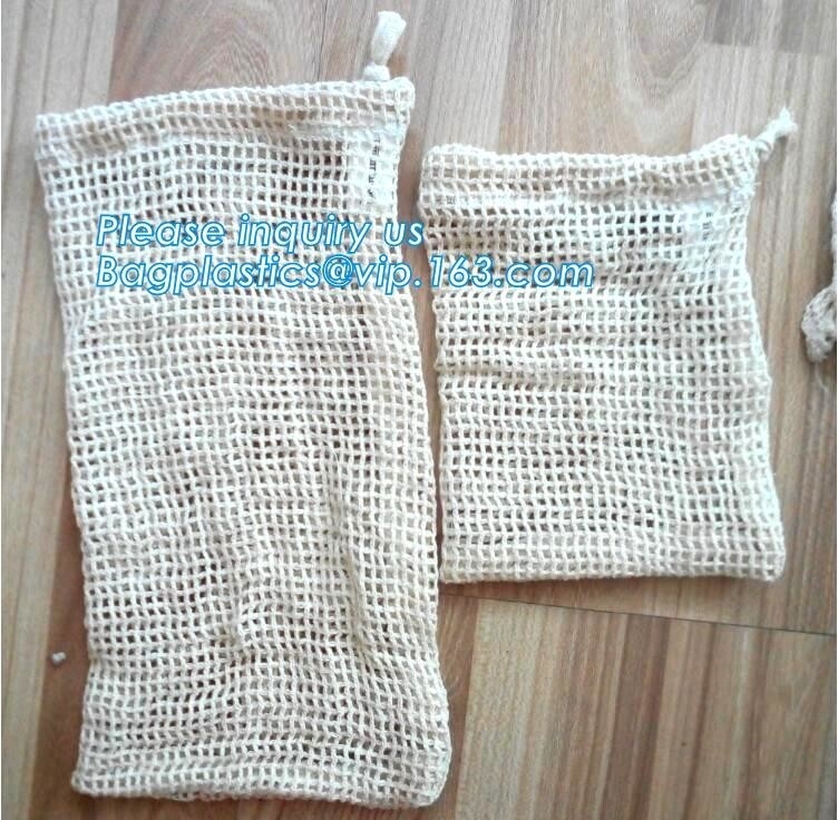 travel Cotton Reusable Net Shopping Tote String Bag Organizer, Sturdy Mesh Produce Bag,Washable Mesh Storage Fruit Veget