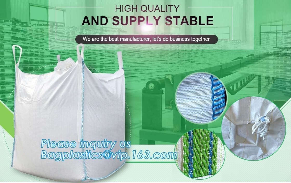 1 Ton - 2 Ton FIBC Jumbo Bags 100% Virgin Polypropylene PP Woven Packing Sand