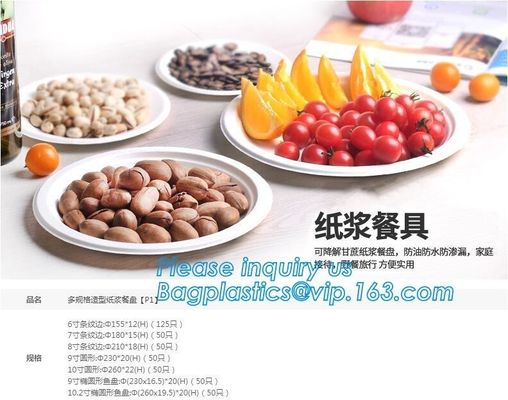 buy eco sugarcane pulp disposable biodegradable plate,Factory 100% Biodegradable Disposable Sugarcane Paper Raw Material Com online manufacturer