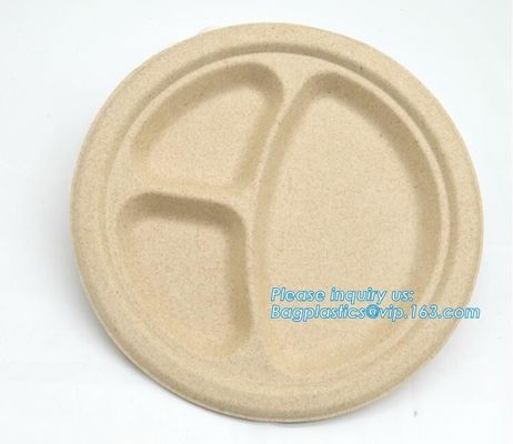 buy Biodegradable plate food grade green sugarcane bagasse plate,10" sugarcane ecofriendly disposable oval plate bagease pac online manufacturer