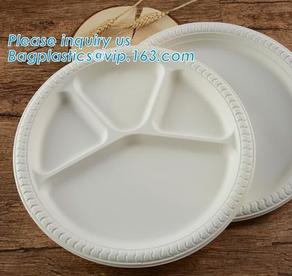 buy Eco-Friendly biodegradable compostable sugarcane bagasse 7inch food plate,disposable bagasse sugarcane plate 9inch pack online manufacturer