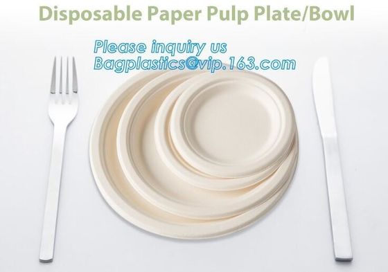 buy Paper Pulp Sugarcane Bagasse 10" Round Plates Dessert Dinner Deep Thali online manufacturer